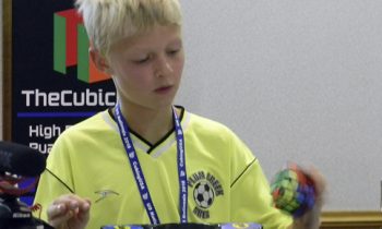 Abel Piper competes in Rubik’s Cube US Nationals