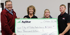 AgStar Fund Awards Rural Emergency Response Grants -$3,000 awarded to City of Fulda