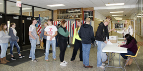 Mock election held at high school