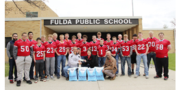 Football Team receives $1,679.00 donation