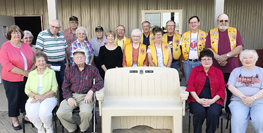 Celebrating 100 years of Lions International Fulda Lions donate park bench