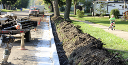 Curb and gutter work being done in Fulda