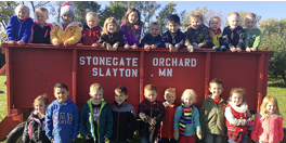 Fulda Preschoolers tour Stonegate Orchard