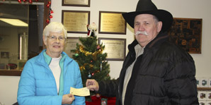 Fulda Senior Citizens group  first to make a donation to Pool Blanket fund!