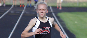 Morgan Gehl wins twice at Trojan Relays May 15 for HL/O-Fulda;  Schaffer, Kvame, White also claim individual medals