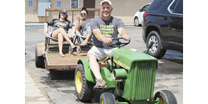 Twelve participants were take part in the Lawn Mower Poker Run