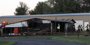 Fire destroys shed in Fulda