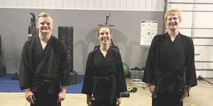 Three earn Black Belts  at Warrior Training Academy