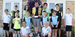 Fulda Lions make donation to Murray County Youth Soccer Assocation