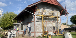 Fulda Depot stripped and ready for painting