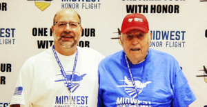 Fulda Korean War Veteran  attends Mission 5 Honor Flight