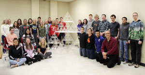 Sierpinski’s Pyramid built by  Fulda High School math students